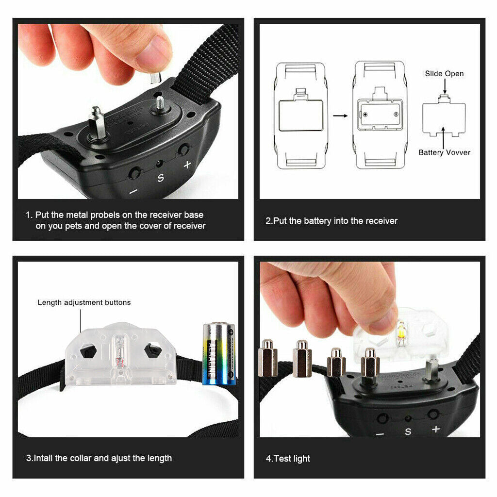 Dog Training Pet Collar Electric Anti E-Collar Shock Bark Barking Stop Control