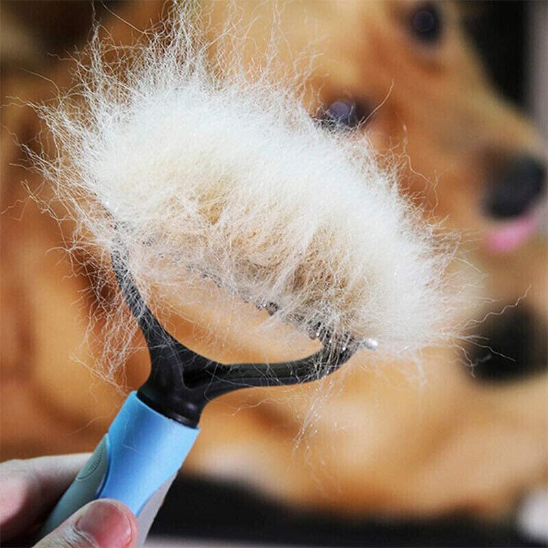 Grooming Brush For Pet Dog Cat Deshedding Tool Rake Comb Fur Remover Reduce 2-Side