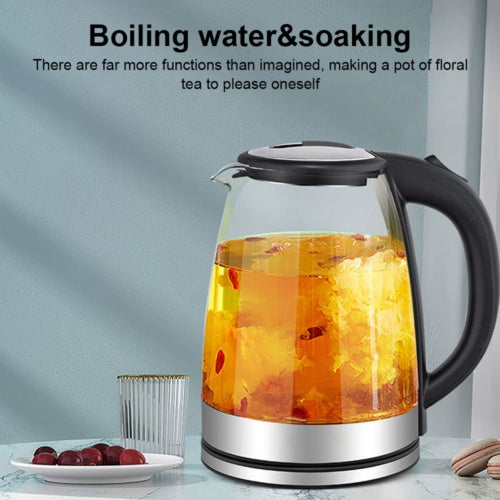 1.8L Glass Electric Kettle with Blue LED & Auto Shut-Off