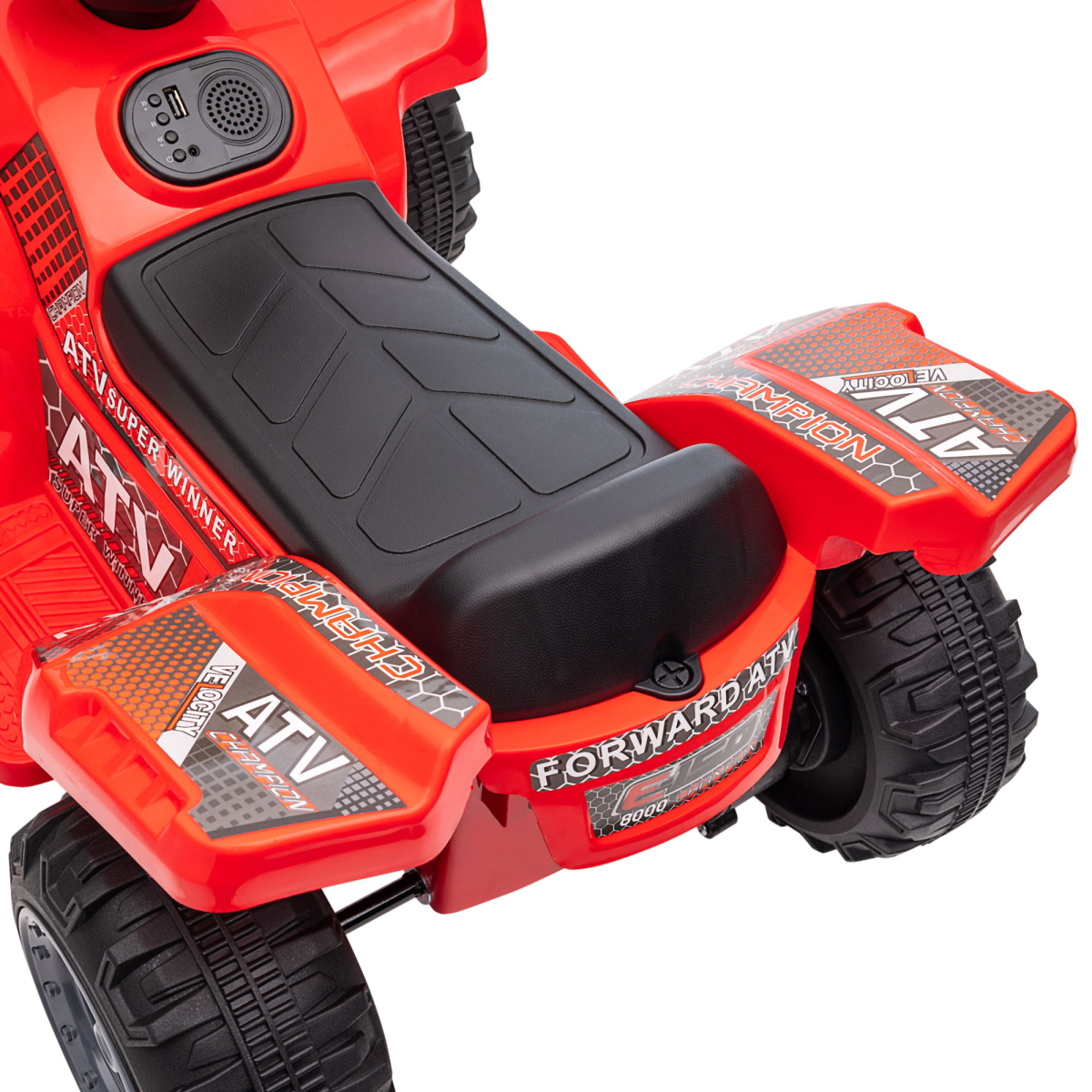 6V Kids Ride-On Car for Toddlers 18-36 Months - Red Quad Bike/ATV