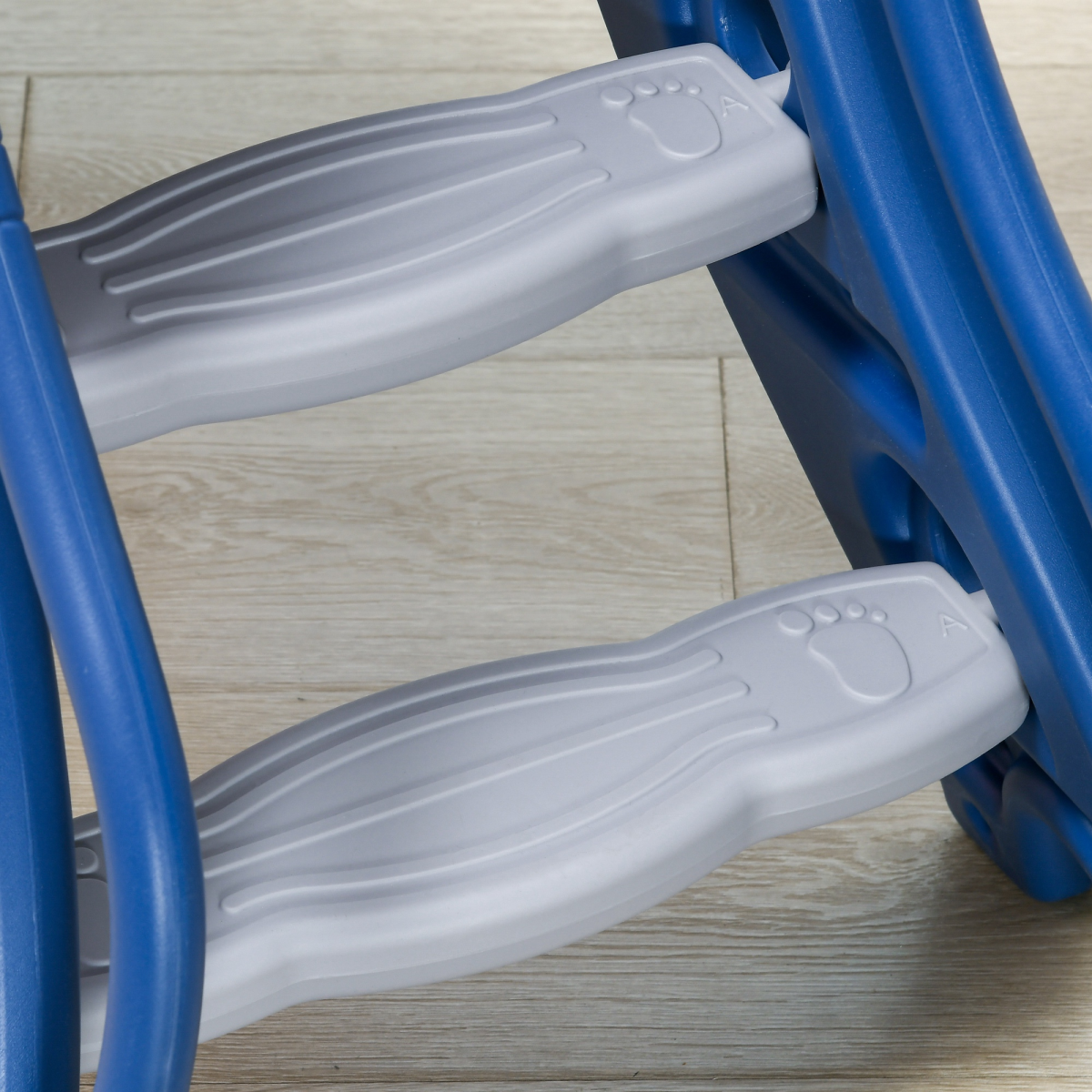 AIYAPLAY Kids Slide with Basketball Hoop - Blue Tiger Theme, 18-36 months