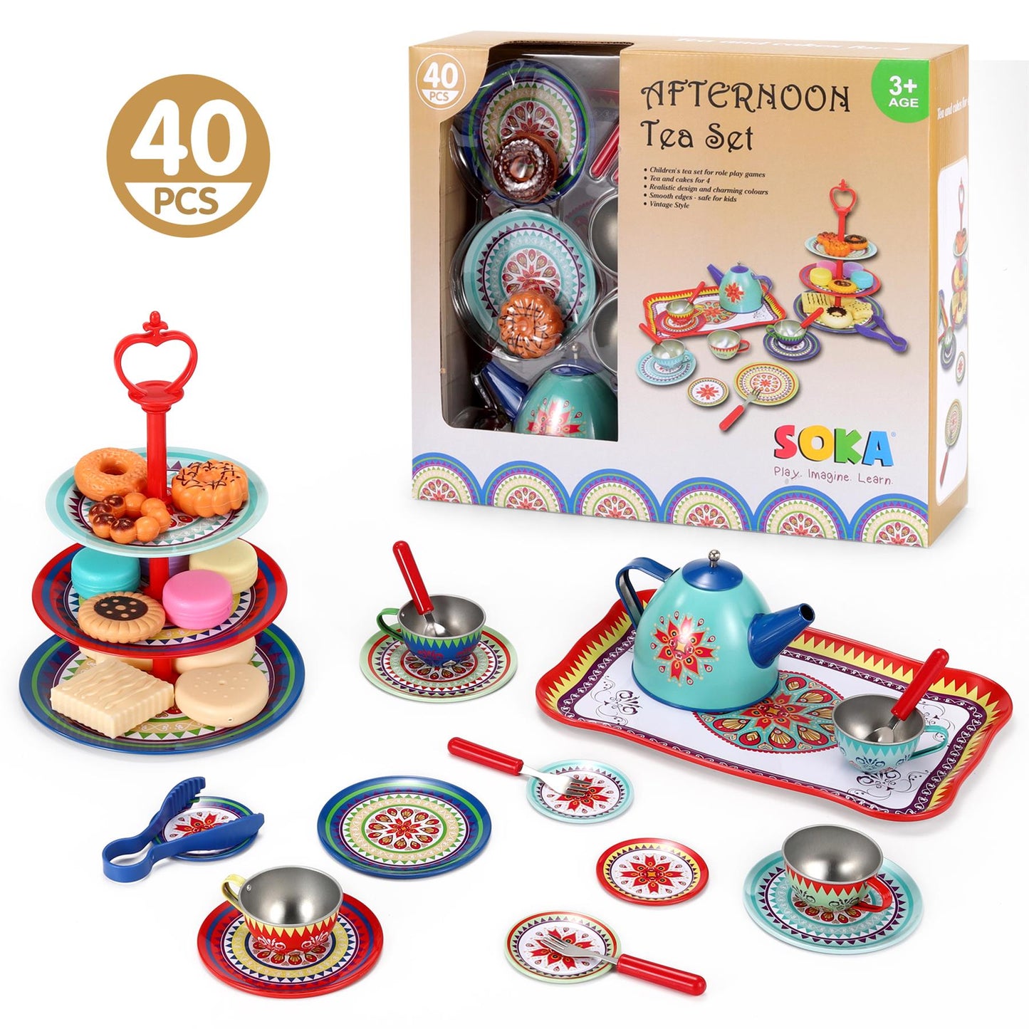 SOKA Afternoon Party Tea Set - Elegant 4-Piece, Code 0009874