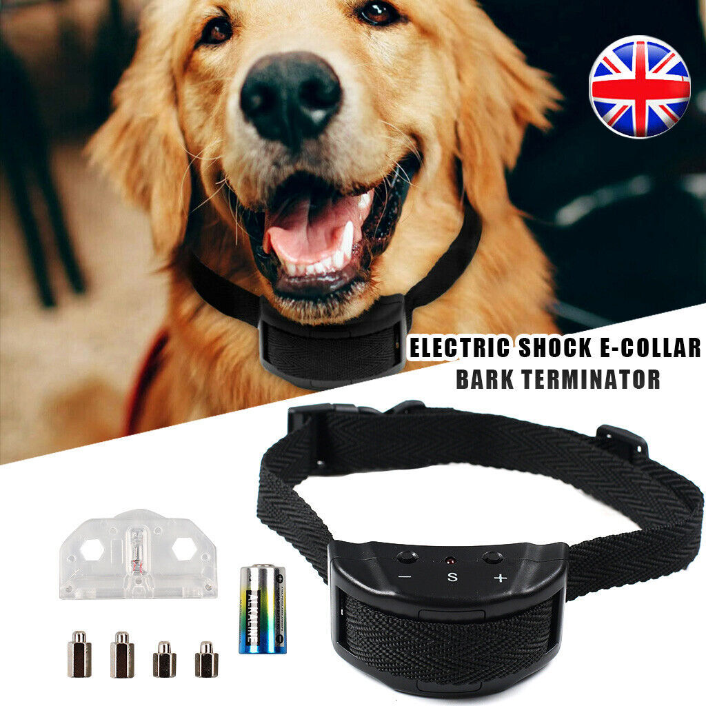 Dog Training Pet Collar Electric Anti E-Collar Shock Bark Barking Stop Control