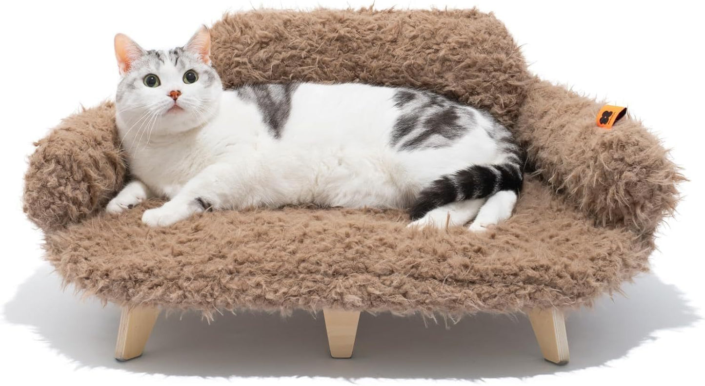 MEWOOFUN Elevated Cat Bed With Washable Cover