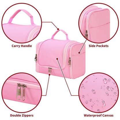 Vinsani Pink Toiletry Bag - Compact Travel Organizer 1010186