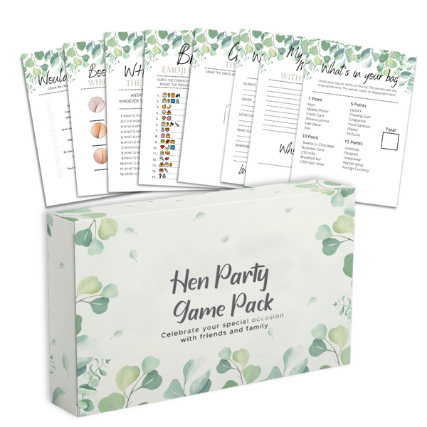 8 Hen Party Games Bundle - 80 Game Pack