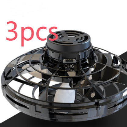LED UFO Flying Spinner Toy for Kids – Mini Fingertip Drone Helicopter with Gyro & Lights