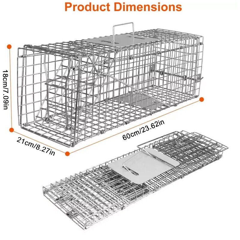 Squirrel Trap Heavy Duty Metal Humane Live Vermin Pest Animal Large Cage Catcher