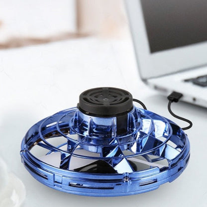 LED UFO Flying Spinner Toy for Kids – Mini Fingertip Drone Helicopter with Gyro & Lights