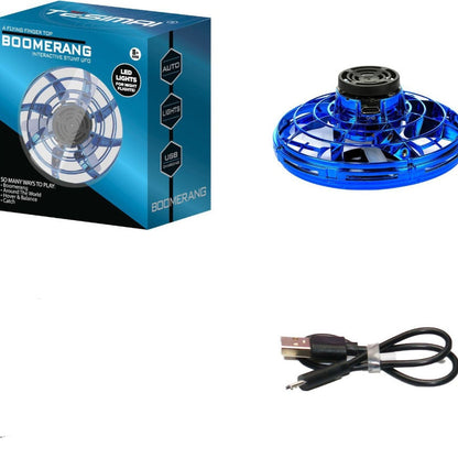 LED UFO Flying Spinner Toy for Kids – Mini Fingertip Drone Helicopter with Gyro & Lights