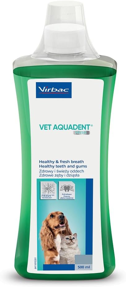 Vet Aquadent FR3SH - Dental Water Additive for Dogs & Cats | Support Healthier Teeth, Gums & Fresher Breath. 500ml