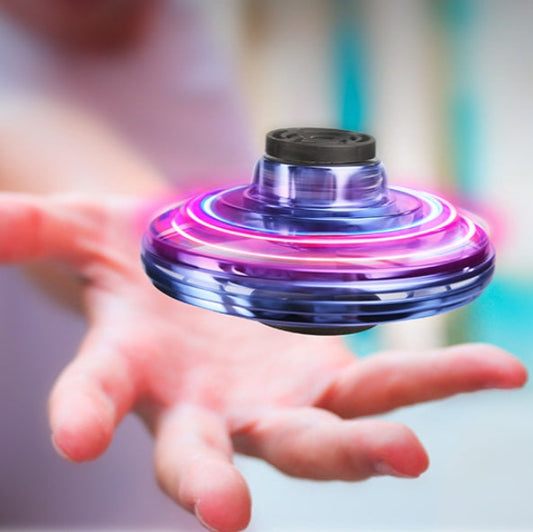 LED UFO Flying Spinner Toy for Kids – Mini Fingertip Drone Helicopter with Gyro & Lights