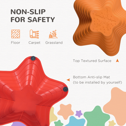 Outsunny Six-Piece Balance Stones: Stackable Non-Slip Obstacle Course