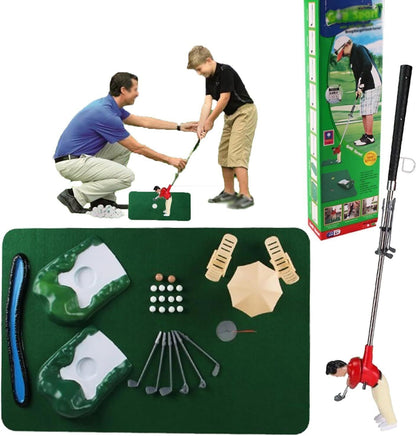 Indoor Mini Golfing Game Kit Golfs Toy Set WRed Pad Putter Early Education
