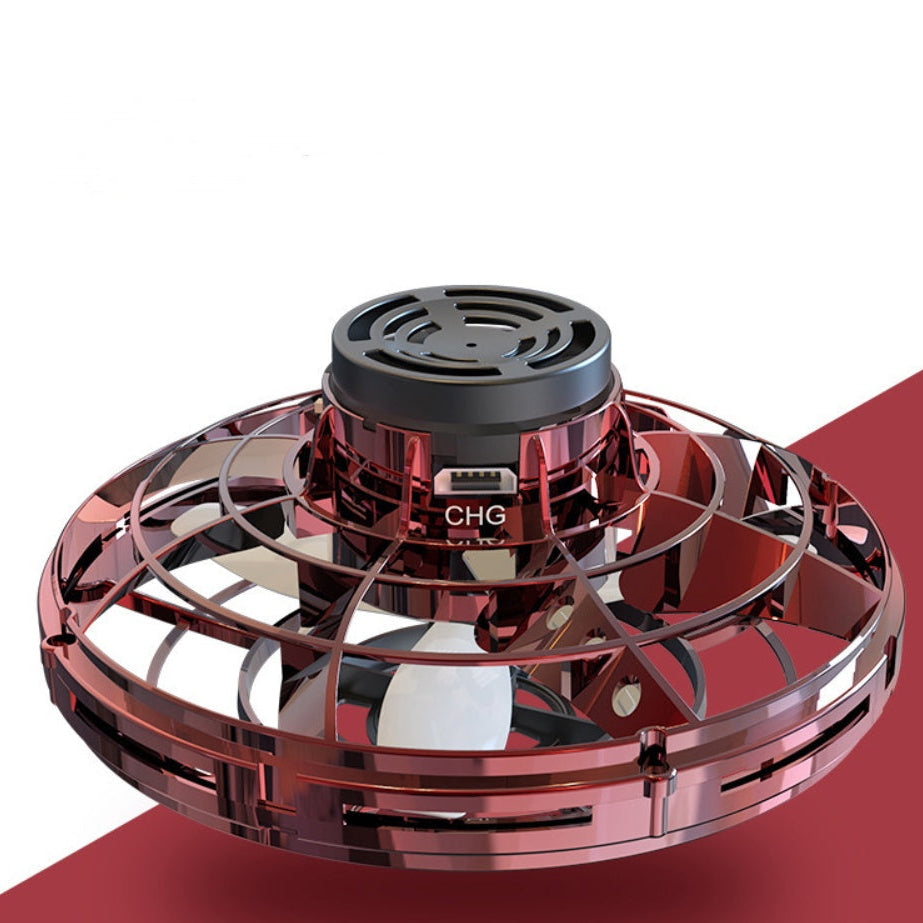 LED UFO Flying Spinner Toy for Kids – Mini Fingertip Drone Helicopter with Gyro & Lights
