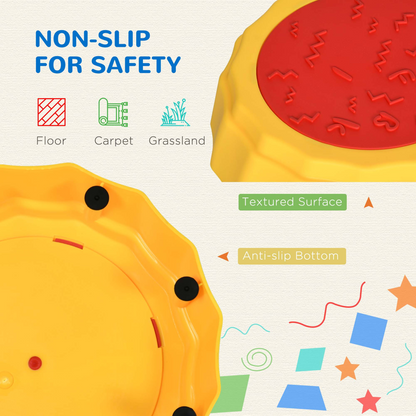 Outsunny 5-Piece Kids Stepping Stones Balance Beam Set, Non-Slip & Stackable