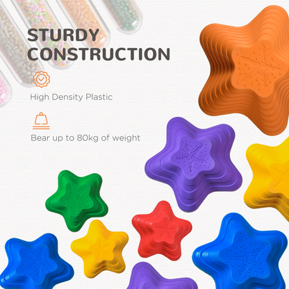 Outsunny Six-Piece Balance Stones: Stackable Non-Slip Obstacle Course