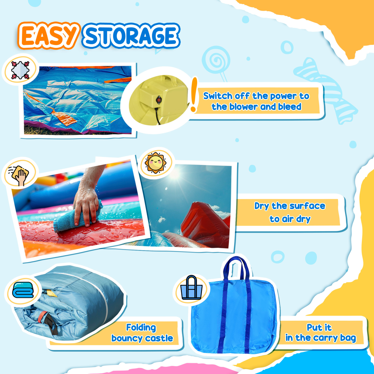 Kids' All-in-One Bouncy Castle: Slide, Pool, Trampoline, Climbing Wall & Blower