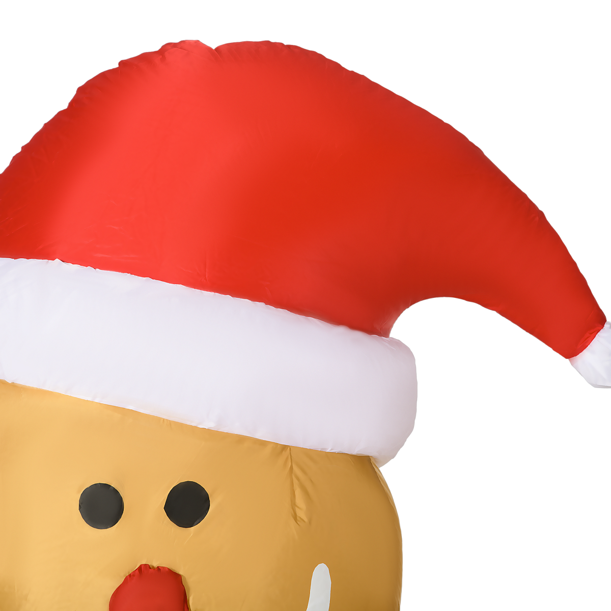 HOMCOM 6ft Gingerbread Man Inflatable with LED Lights & Santa Hat