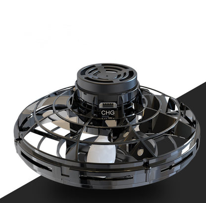 LED UFO Flying Spinner Toy for Kids – Mini Fingertip Drone Helicopter with Gyro & Lights
