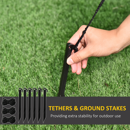 HOMCOM 6ft Gingerbread Man Inflatable with LED Lights & Santa Hat