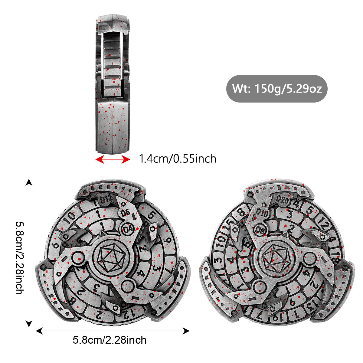 Wind And Fire Wheel DND Dice Wheel Gift Box Set,
