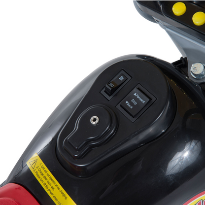 6V HOMCOM Kids Electric Motorbike with Lights & Sounds — Safe 3-Wheel Ride-On