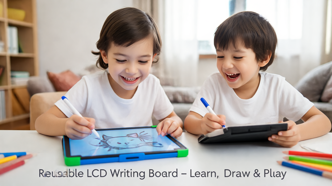8.5-Inch LCD Writing Tablet for Kids – Reusable Drawing Board & Learning Pad