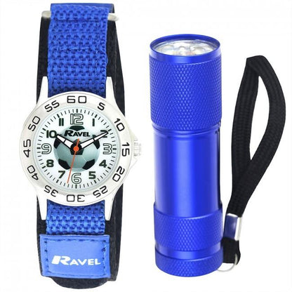 RAVEL R4402 KIDS FOOTBALL WATCH & TORCH SET - GLOW & GO