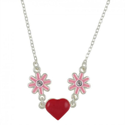 Ravel Little Gems Hearts & Flowers Jewelry Set: Watch, Necklace & Bracelet