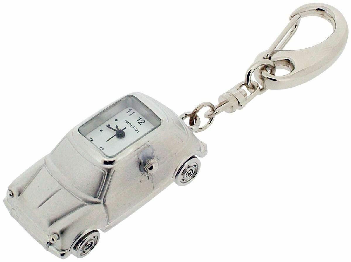 Imperial Mini Car Keychain Clock - Silver, IMP732 (Unboxed, Needs Battery)