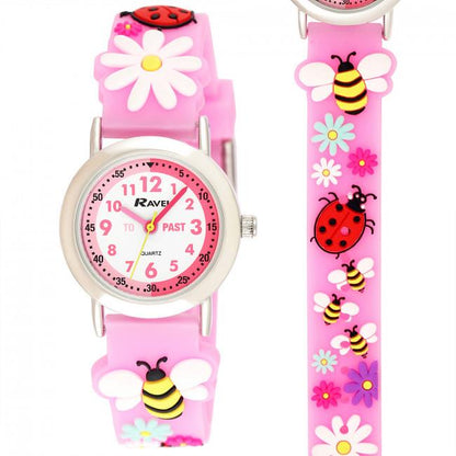 Ravel Kids 3D Cartoon Bee Teacher Watch for Girls - Learn Time R1513.83