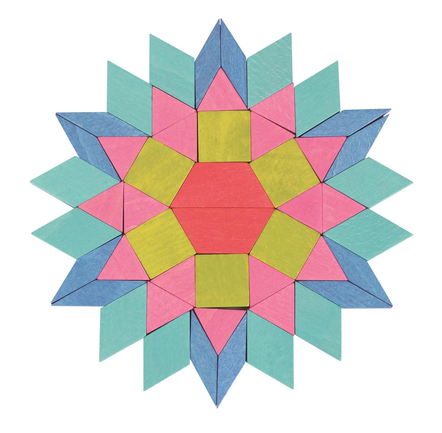 LELIN 250-Piece Wooden Mosaic Blocks - L10263 Creative Build Set