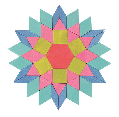 LELIN 250-Piece Wooden Mosaic Blocks - L10263 Creative Build Set