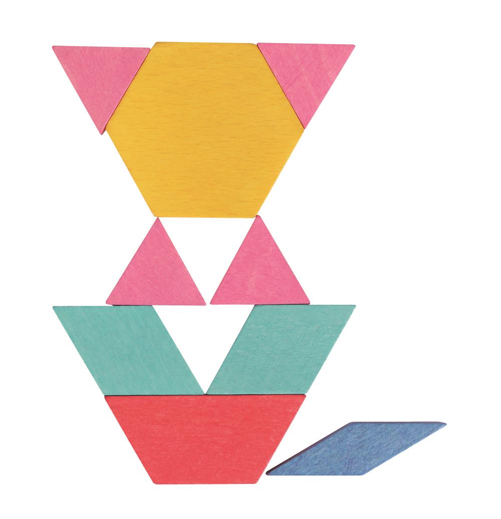 LELIN 250-Piece Wooden Mosaic Blocks - L10263 Creative Build Set