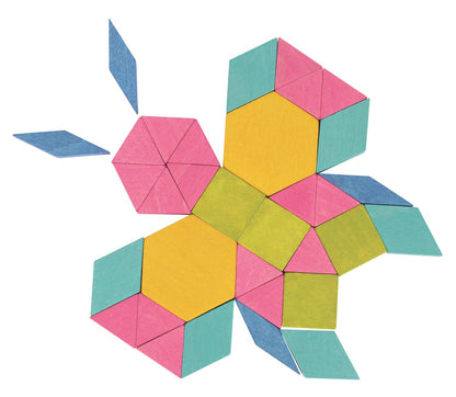 LELIN 250-Piece Wooden Mosaic Blocks - L10263 Creative Build Set