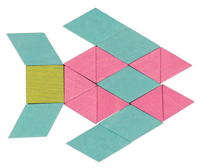 LELIN 250-Piece Wooden Mosaic Blocks - L10263 Creative Build Set