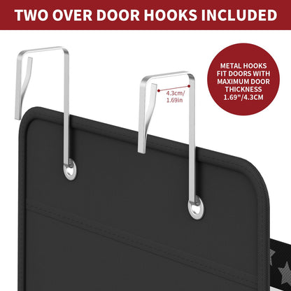 Vinsani 5-Tier Black Hanging Organizer - Multi-Compartment Storage