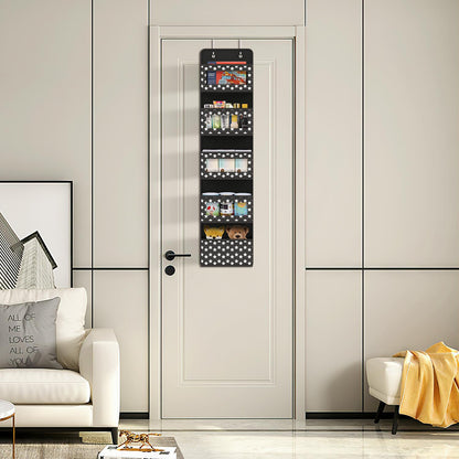 Vinsani 5-Tier Black Hanging Organizer - Multi-Compartment Storage