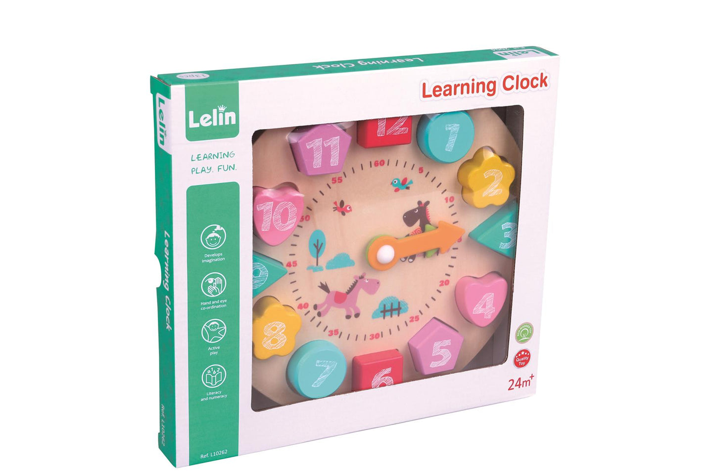 LELIN Learning Clock L10262: Teach Time with Fun & Colorful Lights