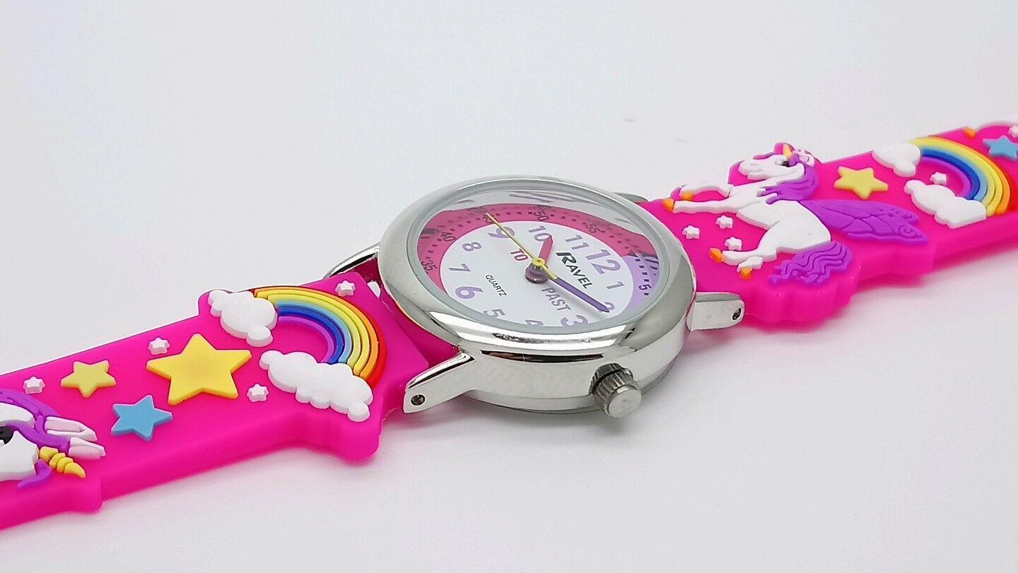 Ravel Kids 3D Unicorn Cartoon Teacher Watch for Girls