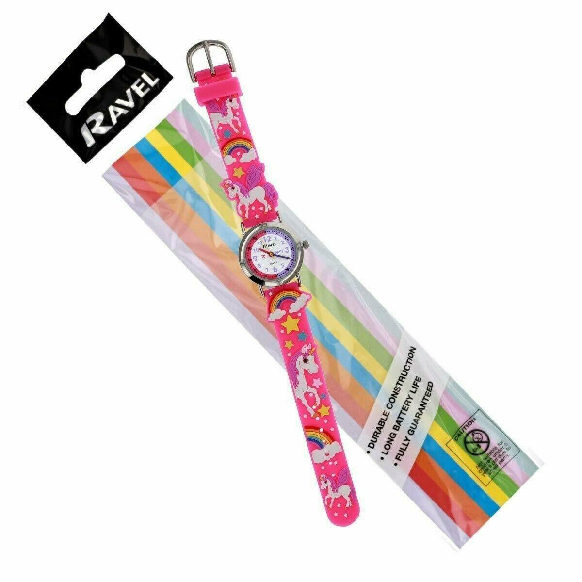 Ravel Kids 3D Unicorn Cartoon Teacher Watch for Girls