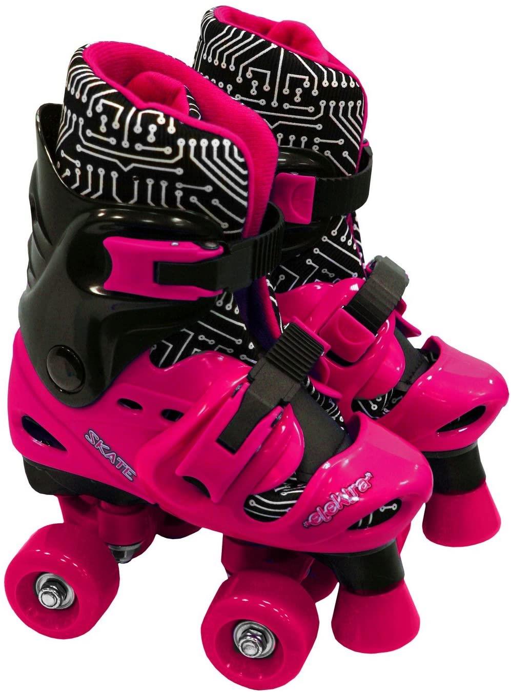 Elektra Quad Boot: Medium Black & Pink, Size 13J-2