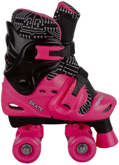 Elektra Quad Boot: Medium Black & Pink, Size 13J-2