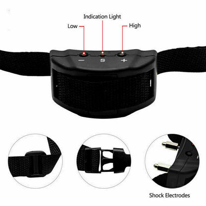 Dog Training Pet Collar Electric Anti E-Collar Shock Bark Barking Stop Control