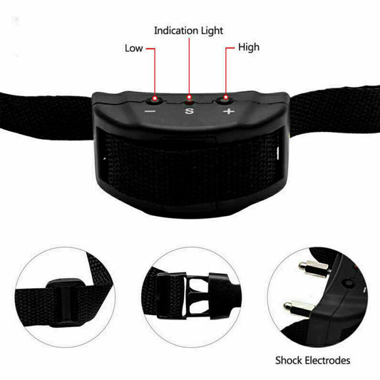 Dog Training Pet Collar Electric Anti E-Collar Shock Bark Barking Stop Control