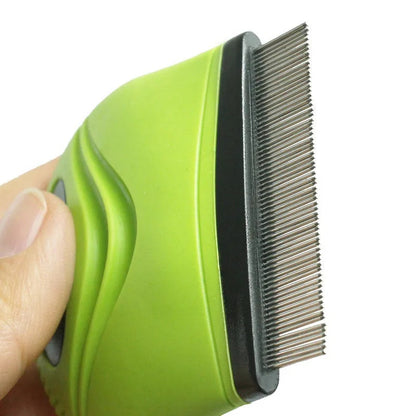 Pet Life 'Grazer' Handheld Travel Grooming Cat And Dog Flea And Tick Comb
