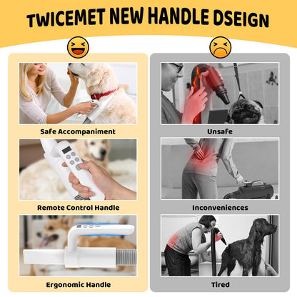 Pet Hair Dryer, 4-in-1 Smart Handle Pet Hair Dryer,