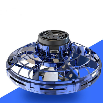 LED UFO Flying Spinner Toy for Kids – Mini Fingertip Drone Helicopter with Gyro & Lights