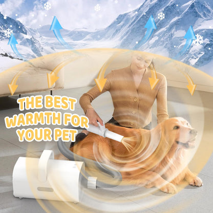 Pet Hair Dryer, 4-in-1 Smart Handle Pet Hair Dryer,